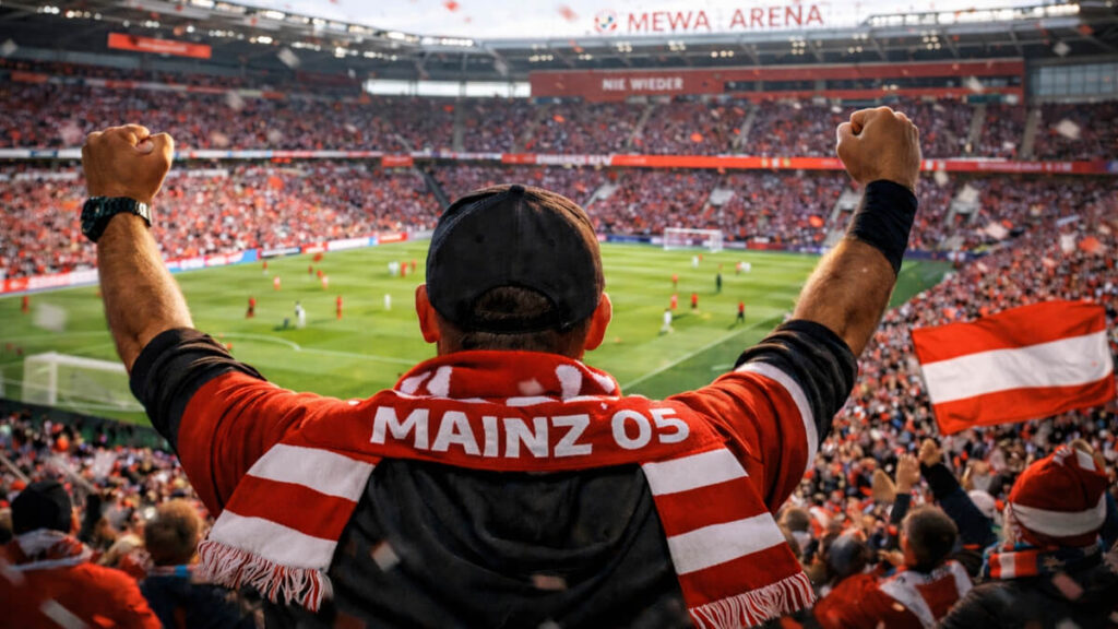 Fußballfans in der Mewa-Arena in Mainz 05